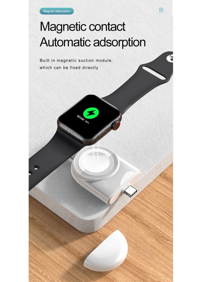 USB C Portable Wireless Charger for IWatch 7 6 SE 5 4 Charging Dock Station USB Cable for Apple Watch Series 7 6 5 4 3 Type C - Image 5